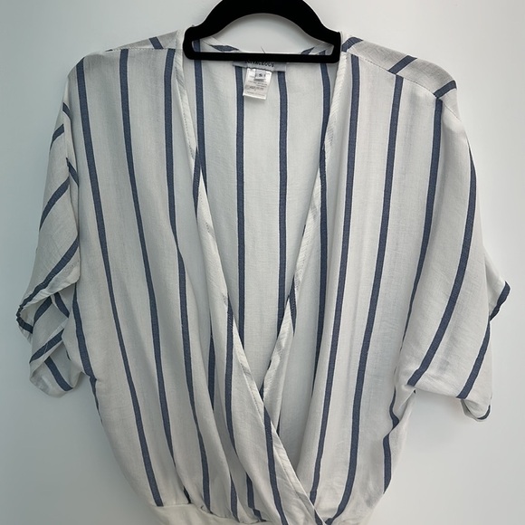 Tops - V neck striped,loose body suit.